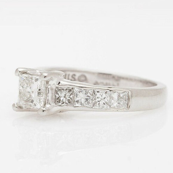 Princess Cut 14k White Gold 1ct++ Ring - Picture 3 of 3